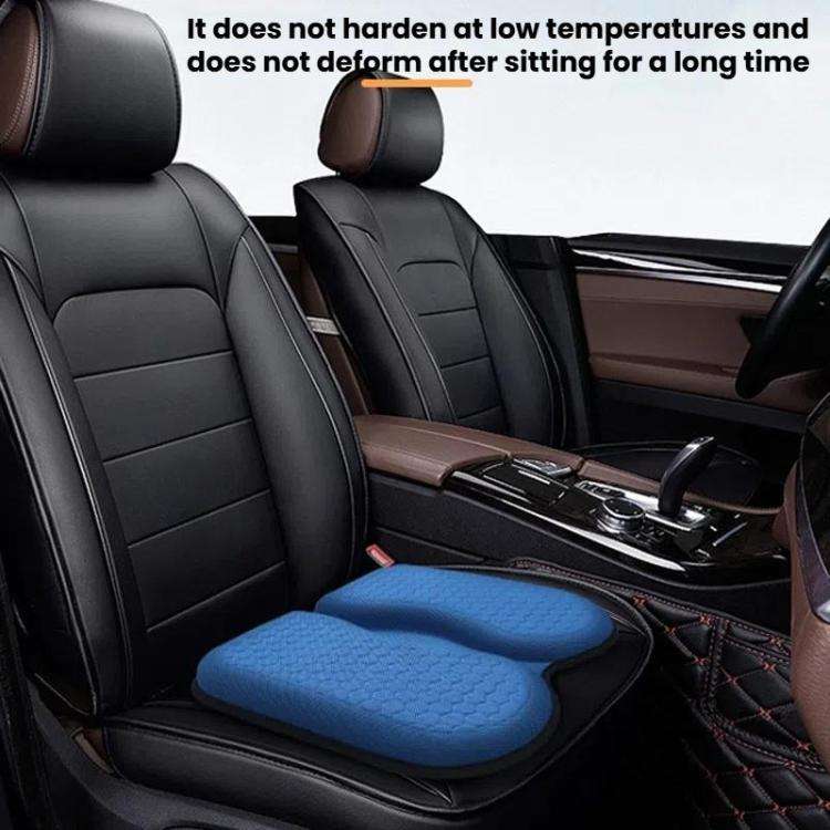 45x42x3.5cm Car Honeycomb Gel Seat Cushion Breathable Ice Silk Cushion(Blue)