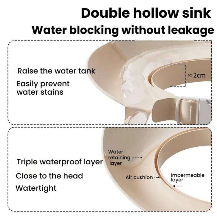 Children Shampoo Cap Shower Hat Waterproof Ear Protection Double Layer Portable Foldable Shower C...