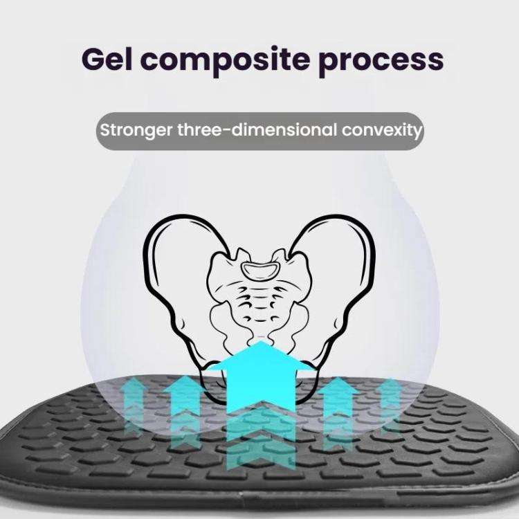 37.5x38x1cm Car Office Gel Cooling Breathable Chair Cushions(Black)