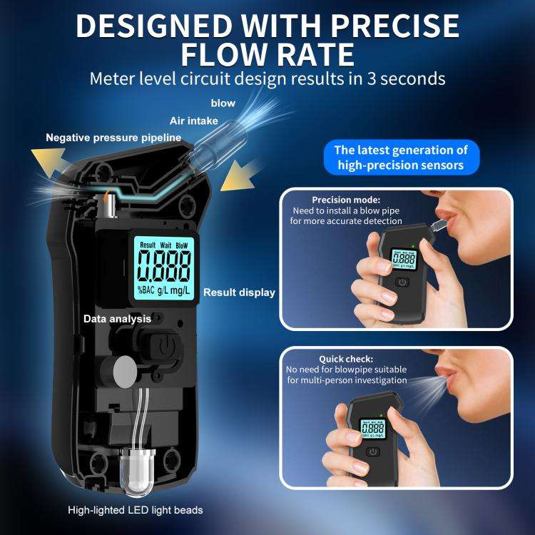Digital Display Blow-type High-precision Alcohol Tester(806)