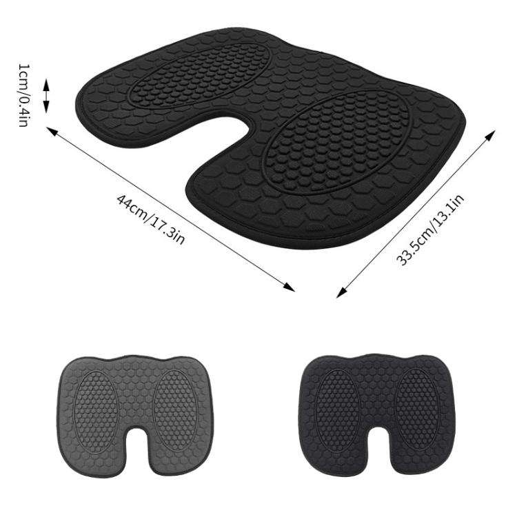33.5x44x1cm Car Gel Cooling Breathable Chair Cushion(Black)