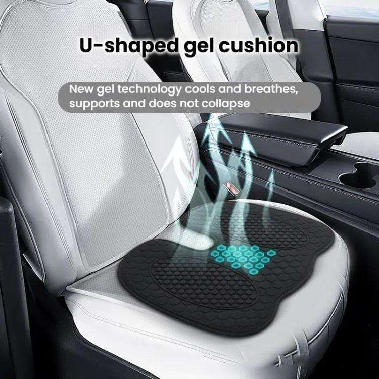 33.5x44x1cm Car Gel Cooling Breathable Chair Cushion(Black)