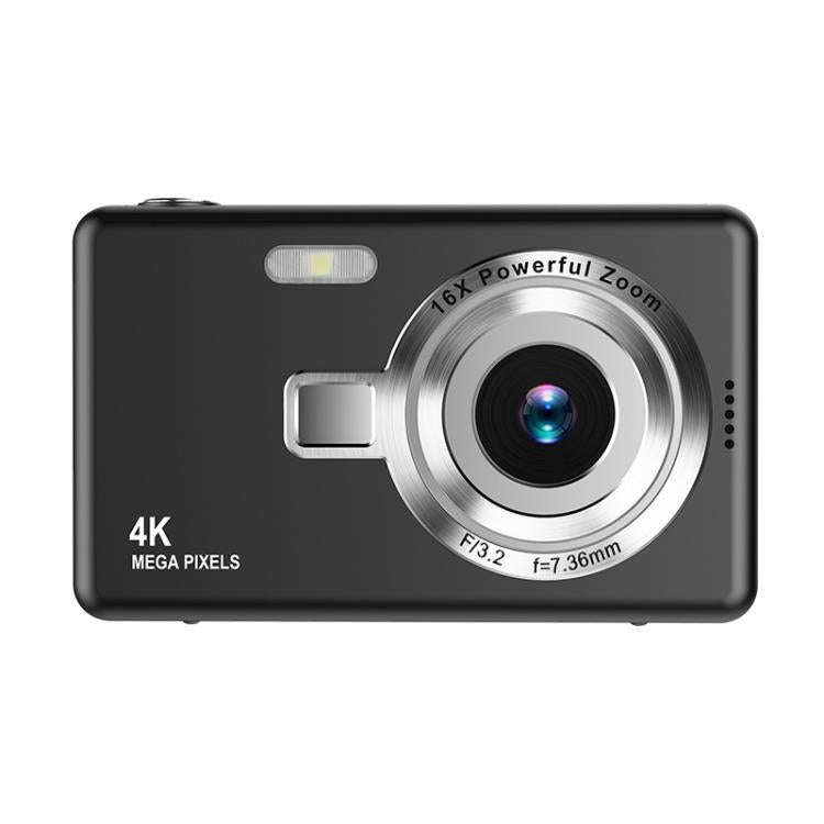 Q12 4K Pixel High Definition Digital Camera Portable Mini Photo Card Camera CCD(Black)