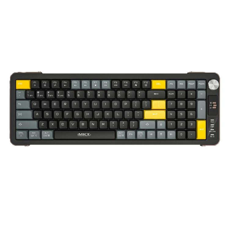 IMICE AN-800 Wireless Bluetooth Dual Mode Scissor Foot Structure Silent Keyboard(Black Gray Orange)