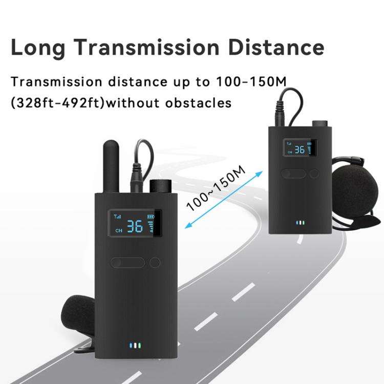 2.4G Wireless Office Conference Tour Guide Explainer One-Way One-To-Many Explainer Microphone, Sp...