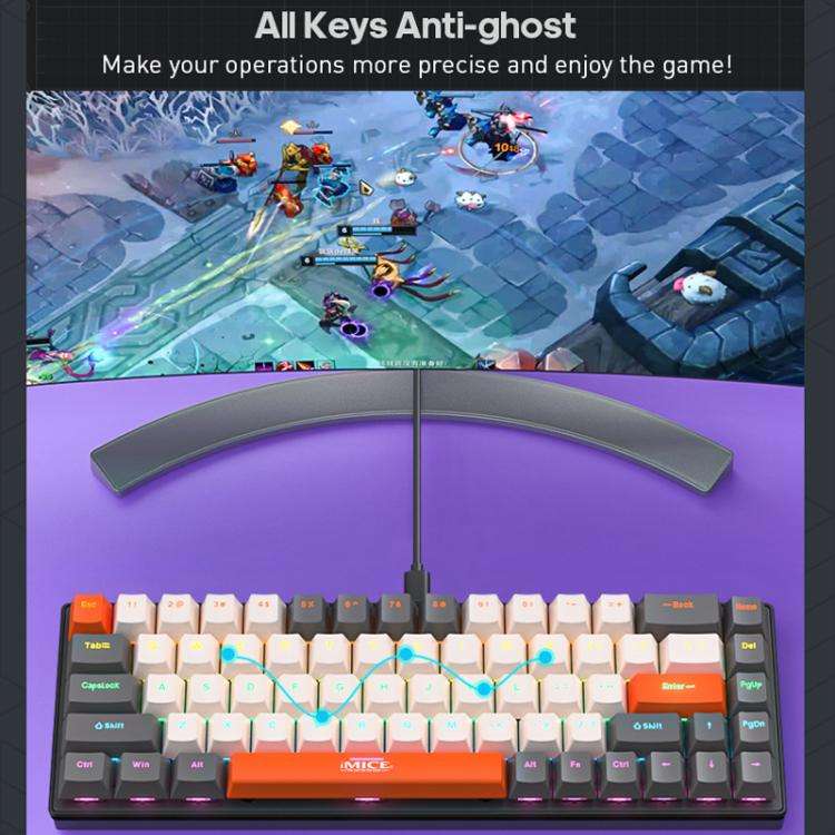 iMICE GK-690 Type-C Wired Mechanical Keyboard(White)