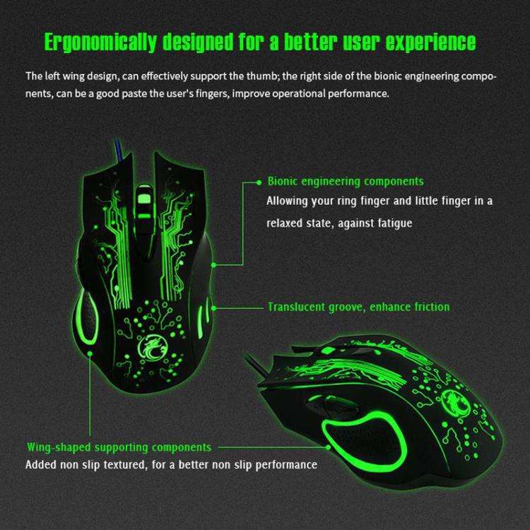 iMICE X9 USB Gaming Optical Wired Mouse(Black)