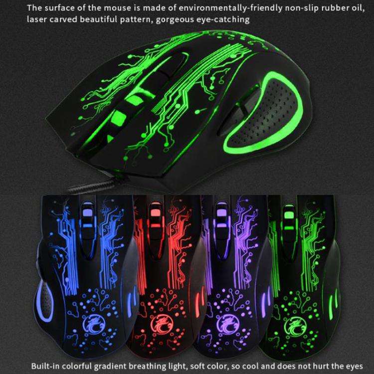 iMICE X9 USB Gaming Optical Wired Mouse(Black)