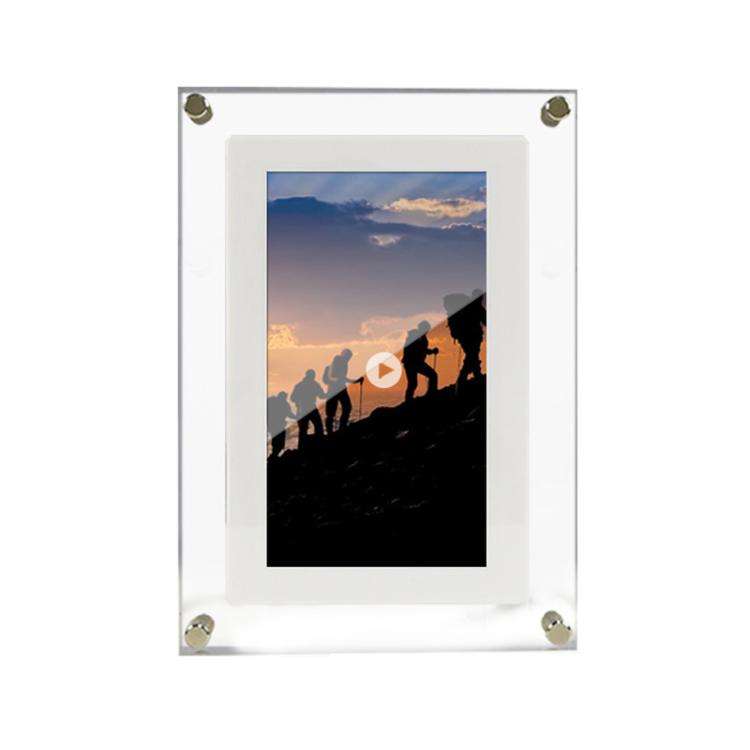 10.1 inch Transparent Acrylic Digital Photo Frame Video Picture Music Player Electronic Album Gif...