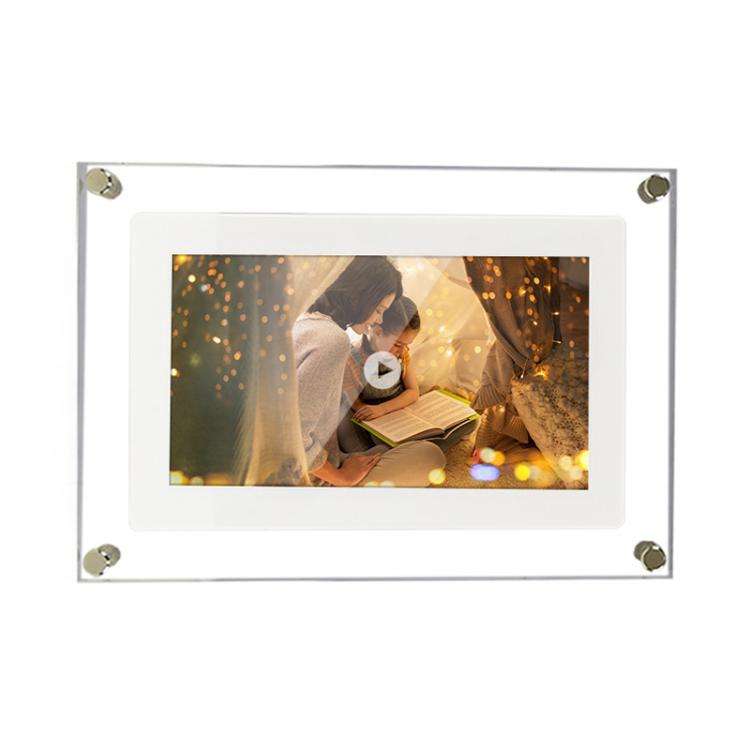 10.1 inch Transparent Acrylic Digital Photo Frame Video Picture Music Player Electronic Album Gif...