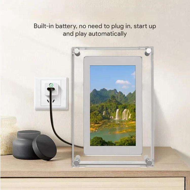 10.1 inch Transparent Acrylic Digital Photo Frame Video Picture Music Player Electronic Album Gif...