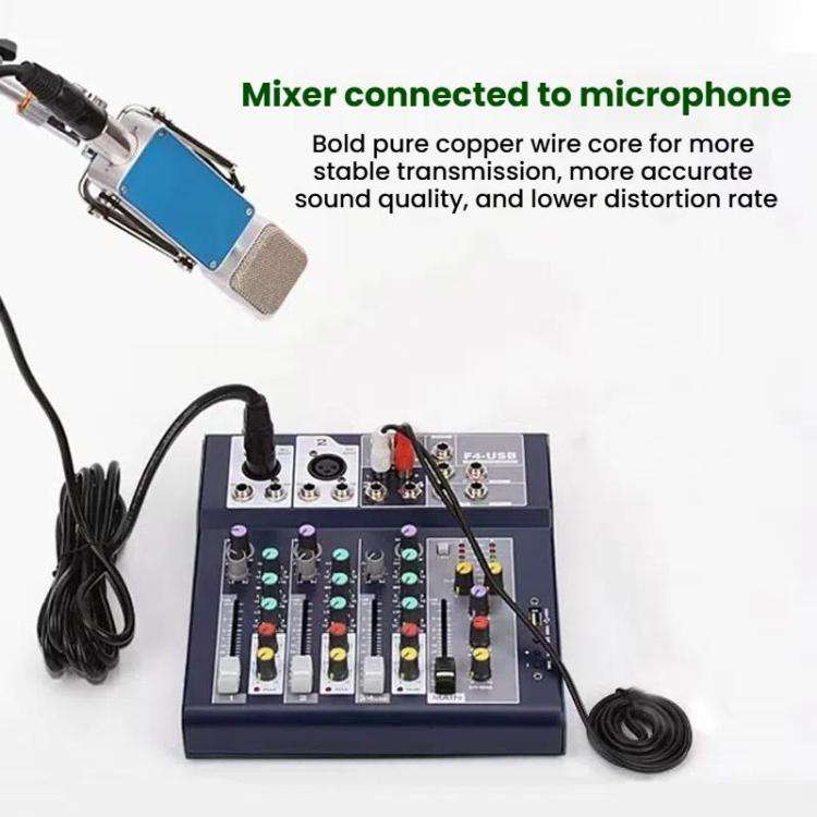 VEGGIEG Male to Female Microphone Stereo Microphone Cable Amplifier XLR Balanced Copper Cannon Au...