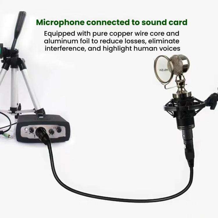 VEGGIEG Male to Female Microphone Stereo Microphone Cable Amplifier XLR Balanced Copper Cannon Au...
