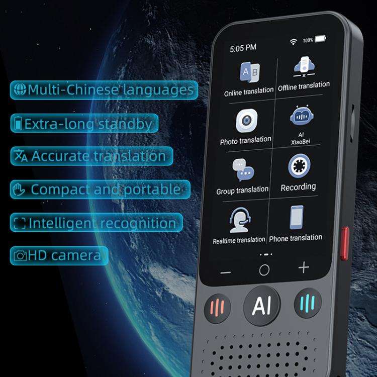 Z15W 3.1-inch Screen Multilanguage AI Translator Device 139 Online/17 Offline Languages, Real-Tim...