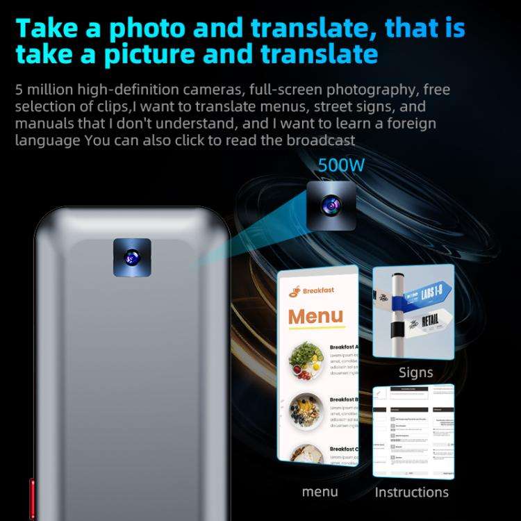 Z15W 3.1-inch Screen Multilanguage AI Translator Device 139 Online/17 Offline Languages, Real-Tim...