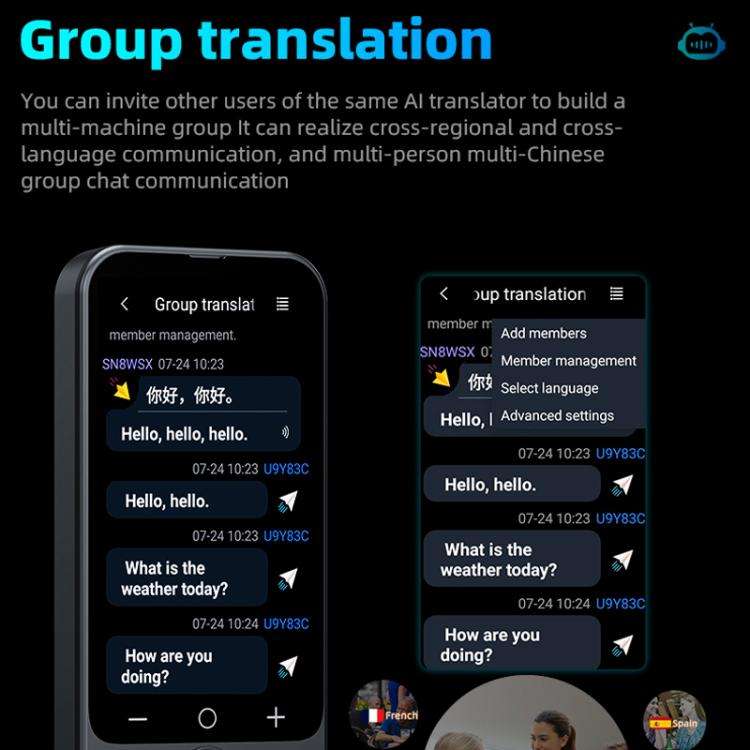Z15W 3.1-inch Screen Multilanguage AI Translator Device 139 Online/17 Offline Languages, Real-Tim...