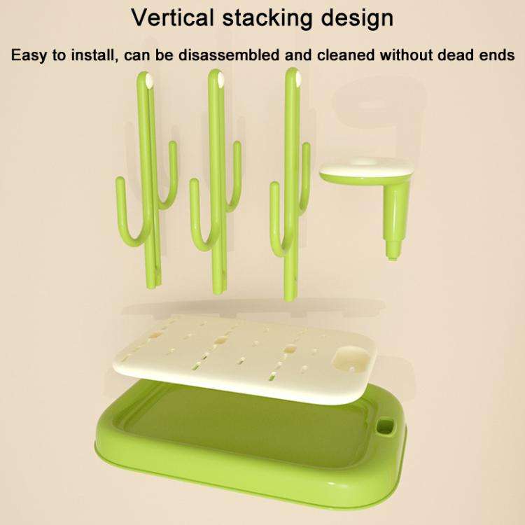 Baby Bottle Drying Rack Drain Drying Rack Insertable Bottle Brush Nipple Brush Storage Holder(Ora...