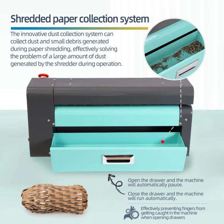45cm EU Plug 370W Cardboard Shredder Handles 10mm Thickness, 5M/Min Speed For Packaging & Recycling