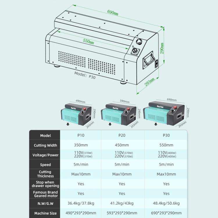 45cm US Plug 370W Cardboard Shredder Handles 10mm Thickness, 5M/Min Speed For Packaging & Recycling