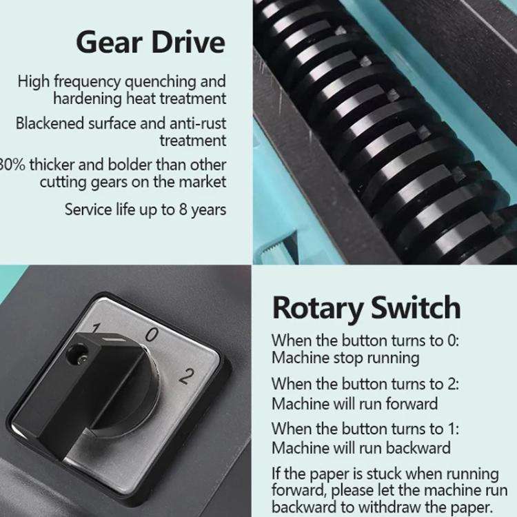 35cm EU Plug 370W Cardboard Shredder Handles 10mm Thickness, 5M/Min Speed For Packaging & Recycling