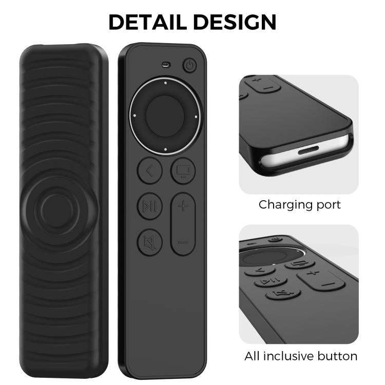 For Apple TV Siri Remote 2 / 3 AhaStyle PT167 Remote Control Silicone Protective Case(Blue)