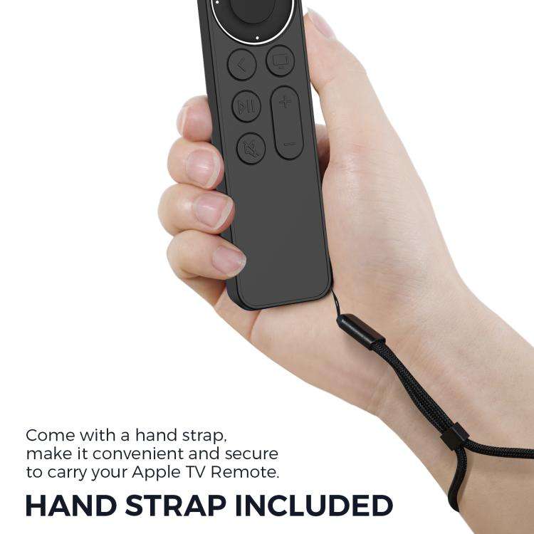 For Apple TV Siri Remote 2 / 3 AhaStyle PT167 Remote Control Silicone Protective Case(Black)