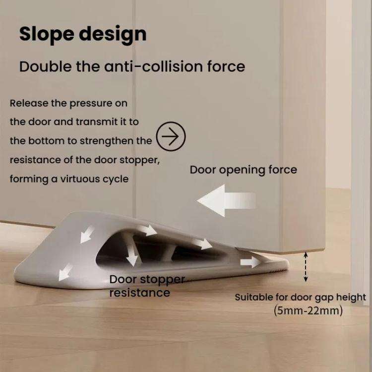 Silicone Door Stopper Anti-collision Household Door Stopper Free Punching Windproof Fixed Door Pl...