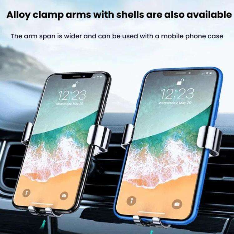 Air Outlet Clip-on Gravity 360-degree Rotating Car Phone Holder, Color: Silver Eagle Beak Clip