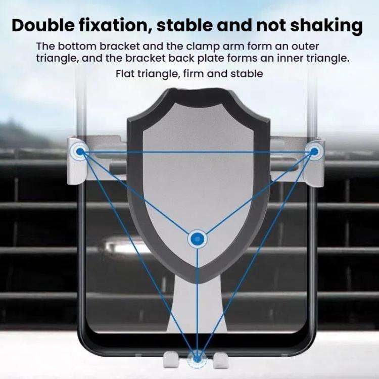 Air Outlet Clip-on Gravity 360-degree Rotating Car Phone Holder, Color: Silver Eagle Beak Clip