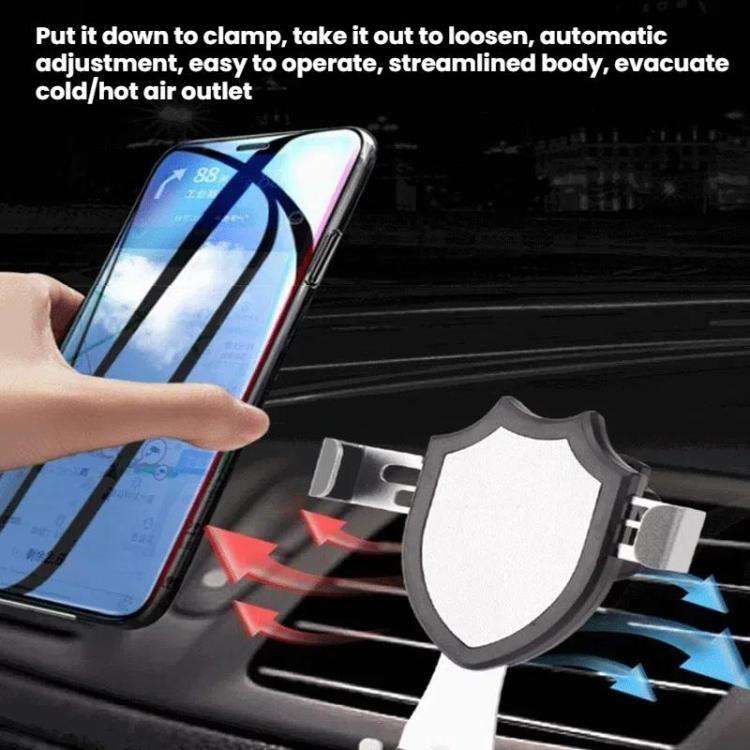 Air Outlet Clip-on Gravity 360-degree Rotating Car Phone Holder, Color: Gray Eagle Beak Clip