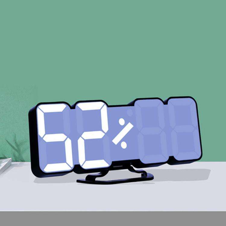 RGB Color Changing 3D Digital Clock With Voice Control, Adjustable Brightness, Temperature Displa...