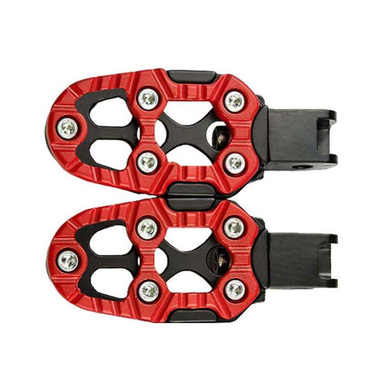 JT-001-1 CNC Aluminum Alloy Wear-resistant and Non-slip Pedals Universal Rear Pedals(Red)