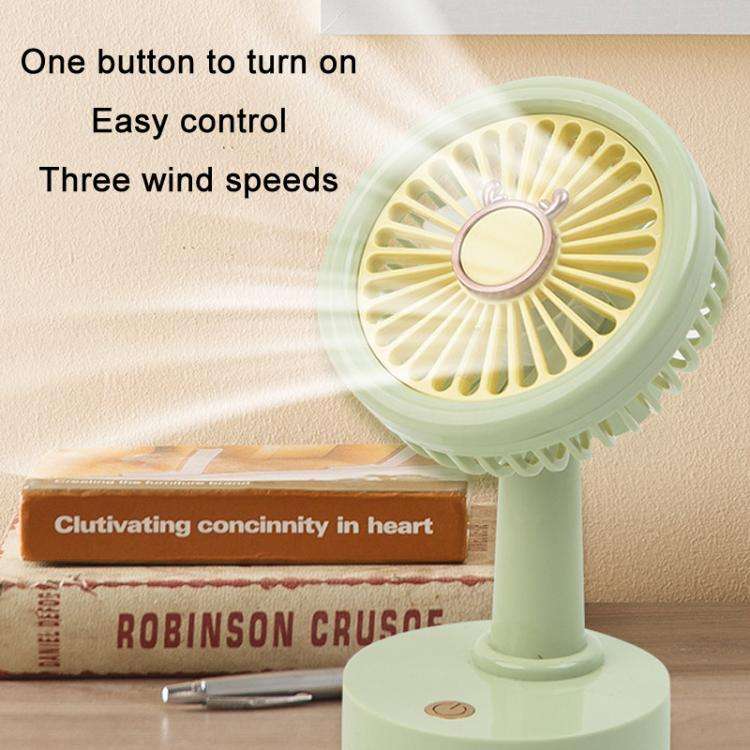 Student USB Small Desktop Fan Replaceable Animal Ears Multi-Speed Lithium Battery Mute Fan, Color...