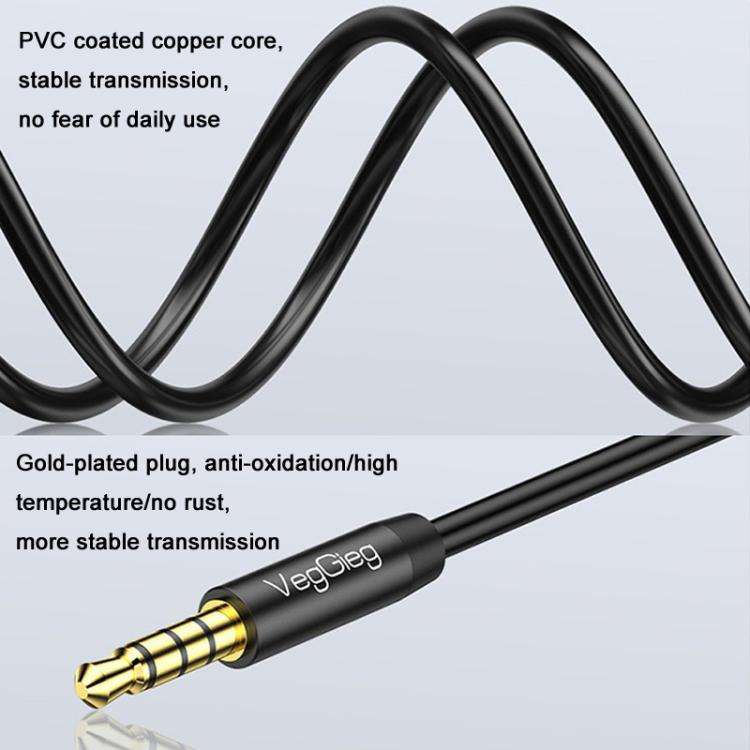VegGieg 3.5mm Male To Male Aux Audio Cable Phone Computer Car Earphone Listening Audio Connection...