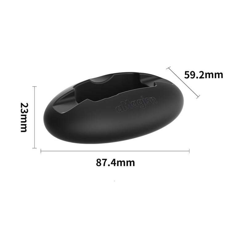 For Insta360 X5 / X4 aMagisn Silicone Base Desktop Stand Car Dashboard Holder(Black)
