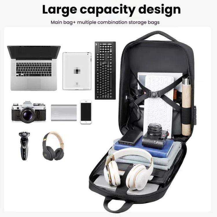 15.6-16.6 Inch Hard Shell Laptop Backpack with USB+Type-C Charging Ports Unisex Anti-Theft  Busin...