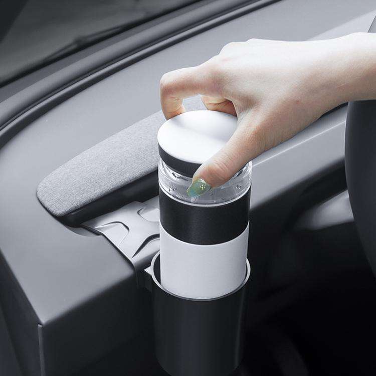 For Tesla Model 3 Car Dashboard Cup Holder Storage Mug Bracket Accessory(Black)