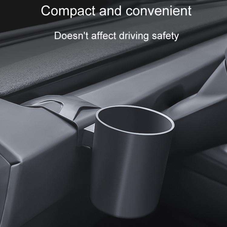 For Tesla Model 3 Car Dashboard Cup Holder Storage Mug Bracket Accessory(Black)