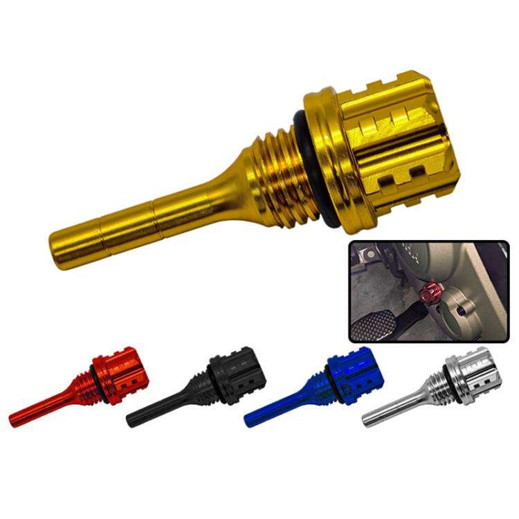 JYC-006 CNC Aluminum Alloy Hexagonal Plum Blossom Oil Dipstick Motorcycle Decoration(Blue)