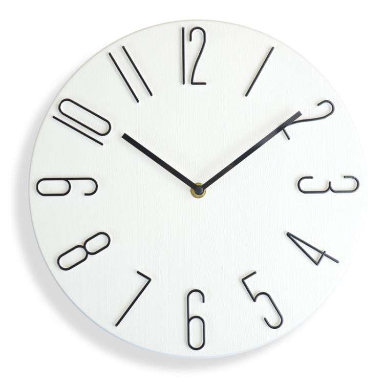 12 Inch Frameless Minimalist Wall Clock Silent Modern Quartz Clock for Living Room, Bedroom, Kitc...