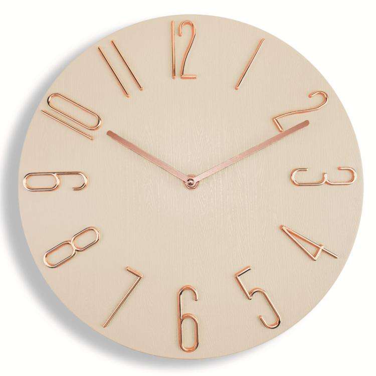 12 Inch Frameless Minimalist Wall Clock Silent Modern Quartz Clock for Living Room, Bedroom, Kitc...