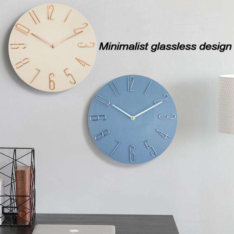 12 Inch Frameless Minimalist Wall Clock Silent Modern Quartz Clock for Living Room, Bedroom, Kitc...