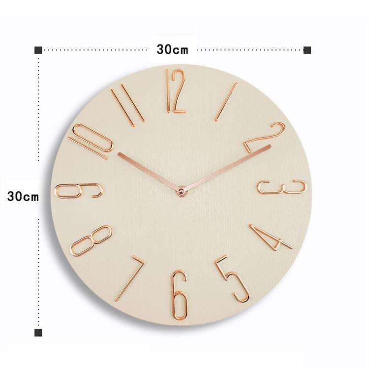 12 Inch Frameless Minimalist Wall Clock Silent Modern Quartz Clock for Living Room, Bedroom, Kitc...