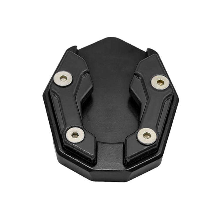JCBD-002 CNC Aluminum Alloy Motorcycle Side Support Anti-slip Pad(Black)