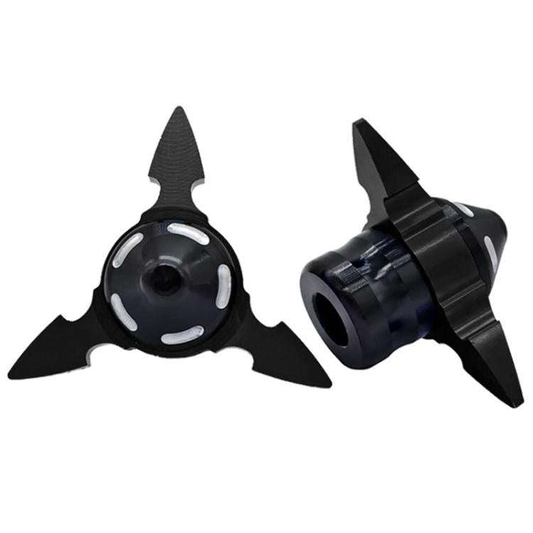 1pair QCB-034 Aluminum Alloy Dart Front Fork Cup Wheel Anti-fall Wear-resistant Decorative Cup(Bl...