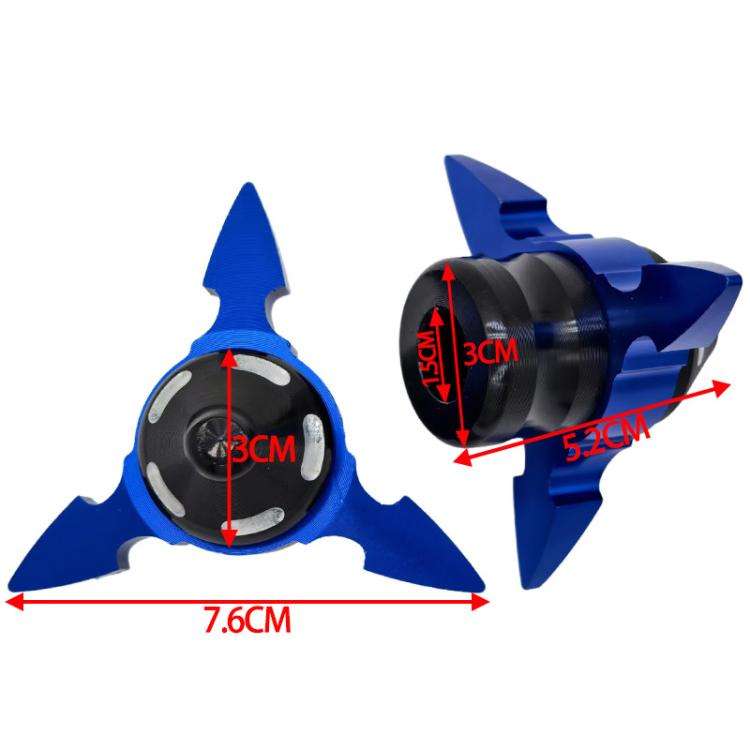 1pair QCB-034 Aluminum Alloy Dart Front Fork Cup Wheel Anti-fall Wear-resistant Decorative Cup(Blue)