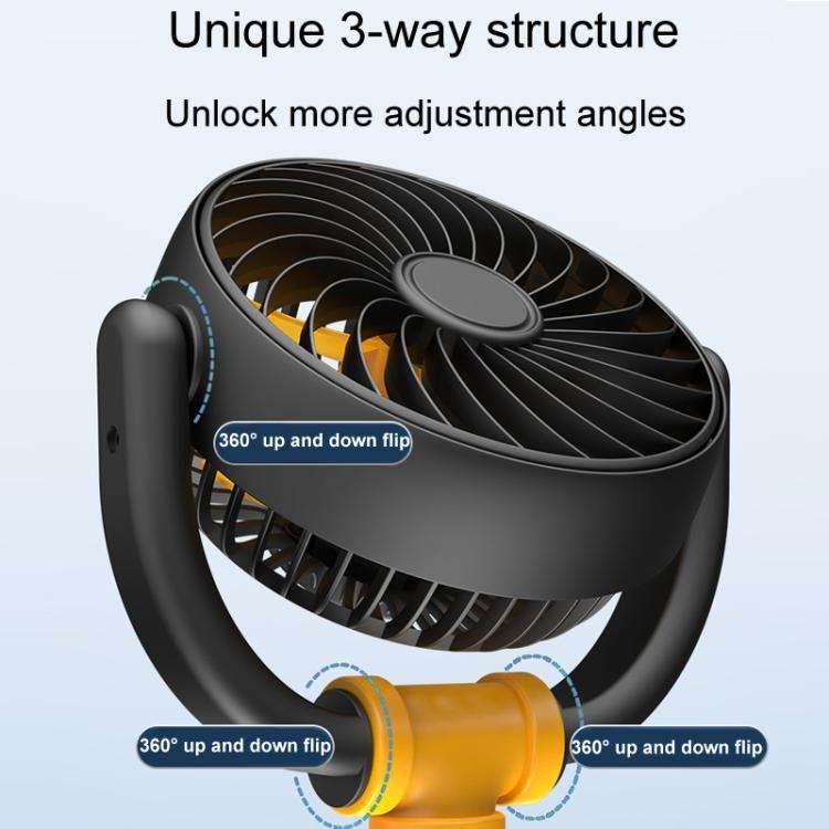 F4505 Car Triple-Head Rotatable Fan Auto 3-Way Folding Fan, Style: Cigarette Lighter Port 12V