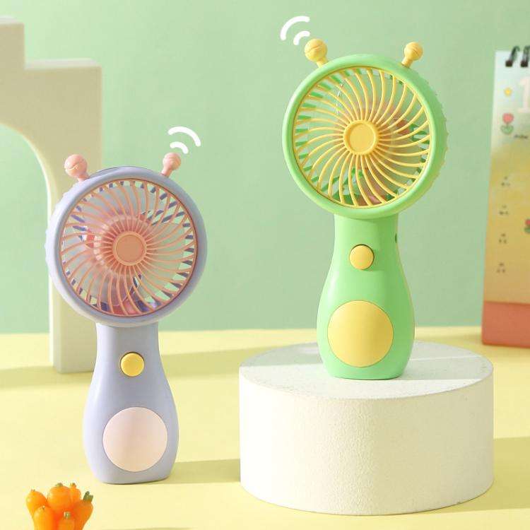 Cute Small Snail Handheld USB Rechargeable Fan Portable Mini Compact Pocket Fan(Blue)