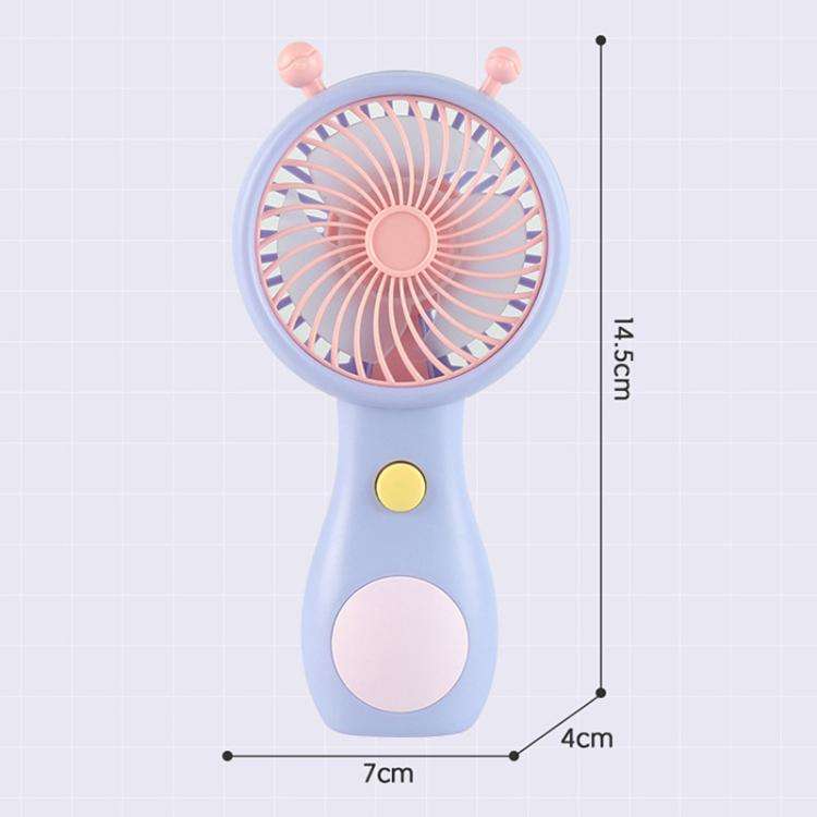 Cute Small Snail Handheld USB Rechargeable Fan Portable Mini Compact Pocket Fan(Blue)