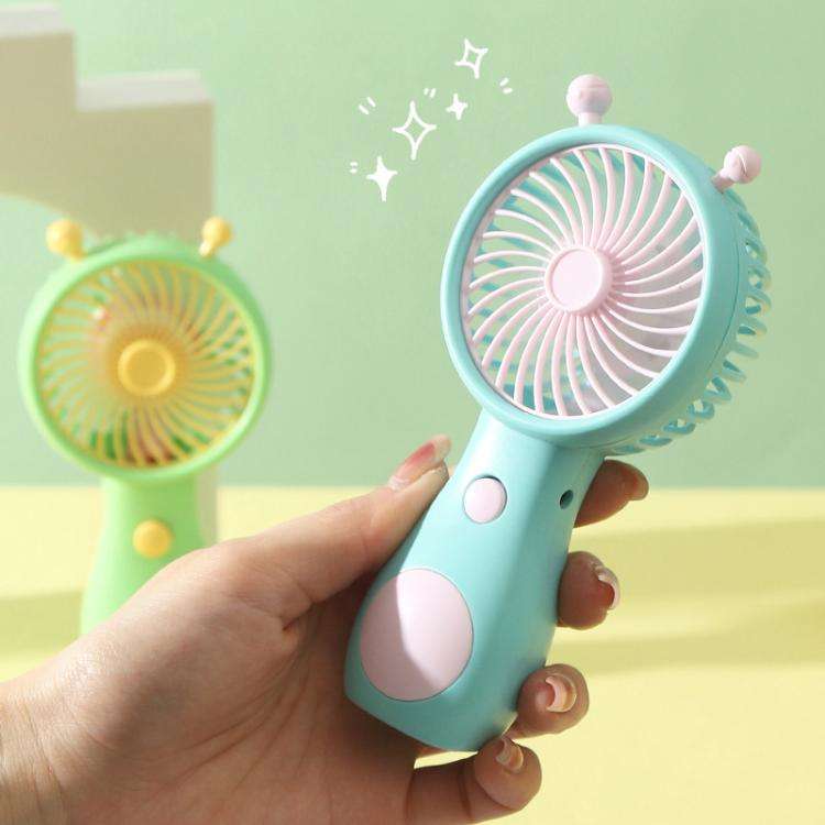 Cute Small Snail Handheld USB Rechargeable Fan Portable Mini Compact Pocket Fan(Blue)